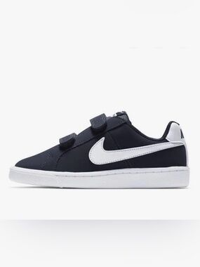 Nike Kids' Court Royale 2 Velcro Sneakers - navy/White boys size 1.5Y